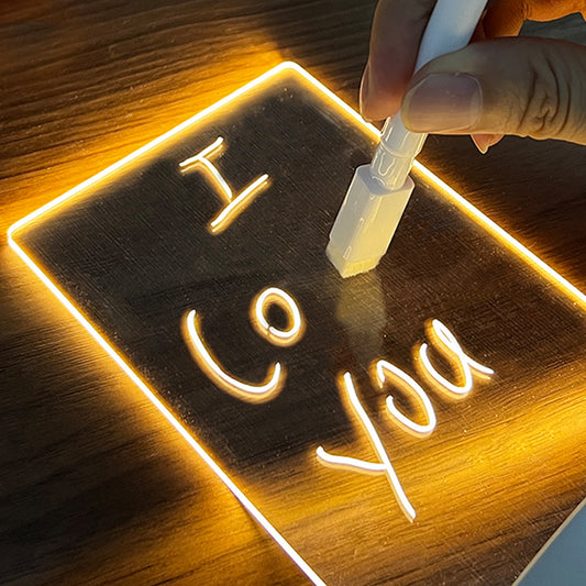 Creative Note Board Creative Led Night Light USB Message Board KHAN SHOP LLC Decoration