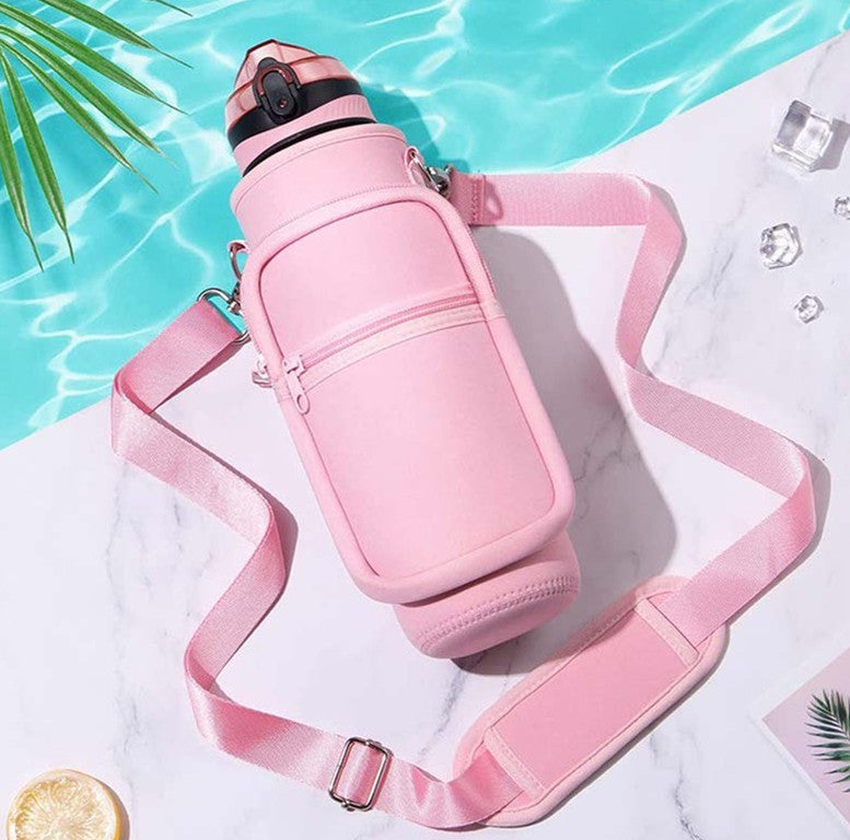 Cross Body Strap Water Bottle Cover KHAN SHOP LLC bottle