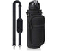 Cross Body Strap Water Bottle Cover KHAN SHOP LLC bottle Black