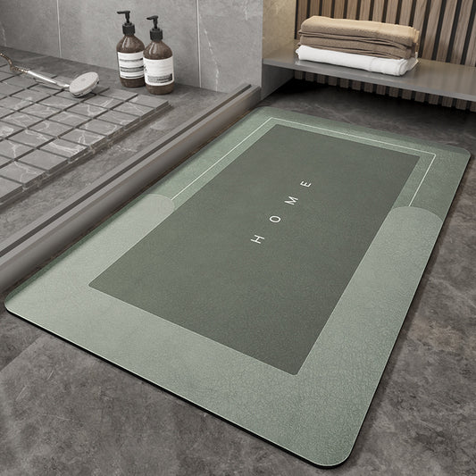 Cushion Cushion Bathroom Sliding  Door  Floor  Bathroom Foot Mat  Bathroom Accessories Green-Rectangle-50x80cm The Khan Shop