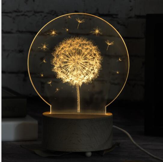 Cute Jellyfish Lamps Romantic LED Touch Children Lights KHAN SHOP LLC Decoration Lights dandelion