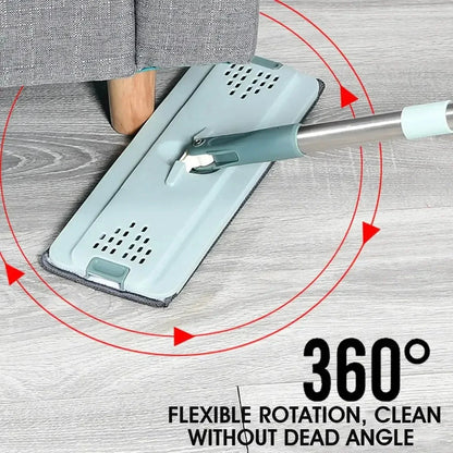 Flat Squeeze Mop with Bucket Hand Free Wringing Floor Cleaning Mop KHAN SHOP LLC house power washer