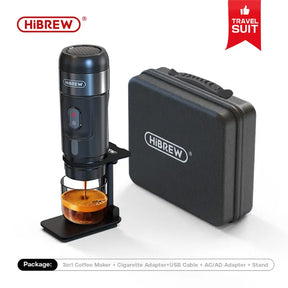 HiBREW Portable Coffee Machine for Car & Home,DC12V  Expresso Coffee Maker  Dryer UK-H4A-Plus The Khan Shop