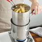 Japanese Tempura Frying Pot - Perfect for Crispy French Fries -  CookWare KHAN SHOP LLC 304-Stainless-Steel-Pot-Body-Fried-Net