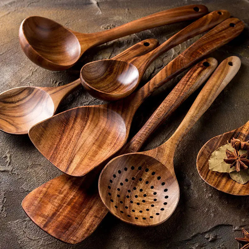 Kitchenware Set Household Non-stick Cookware Wooden Spoon KHAN SHOP LLC