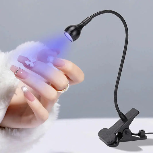 LED UV Light for Drying Gel Nail Polish Clip-On Flexible Desk -  Dryer KHAN SHOP LLC 