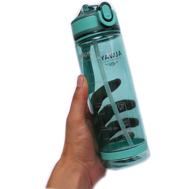 Large Capacity Sports Water Bottle Straw Cup Plastic Portable KHAN SHOP LLC bottle