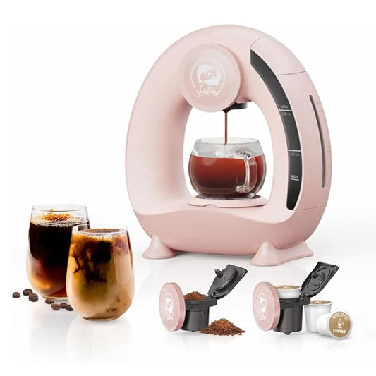 MINI Q 2 in 1 Coffee Machine Personal One Cup Coffee Maker/Tea Brewer With K Cup KHAN SHOP LLC brew station