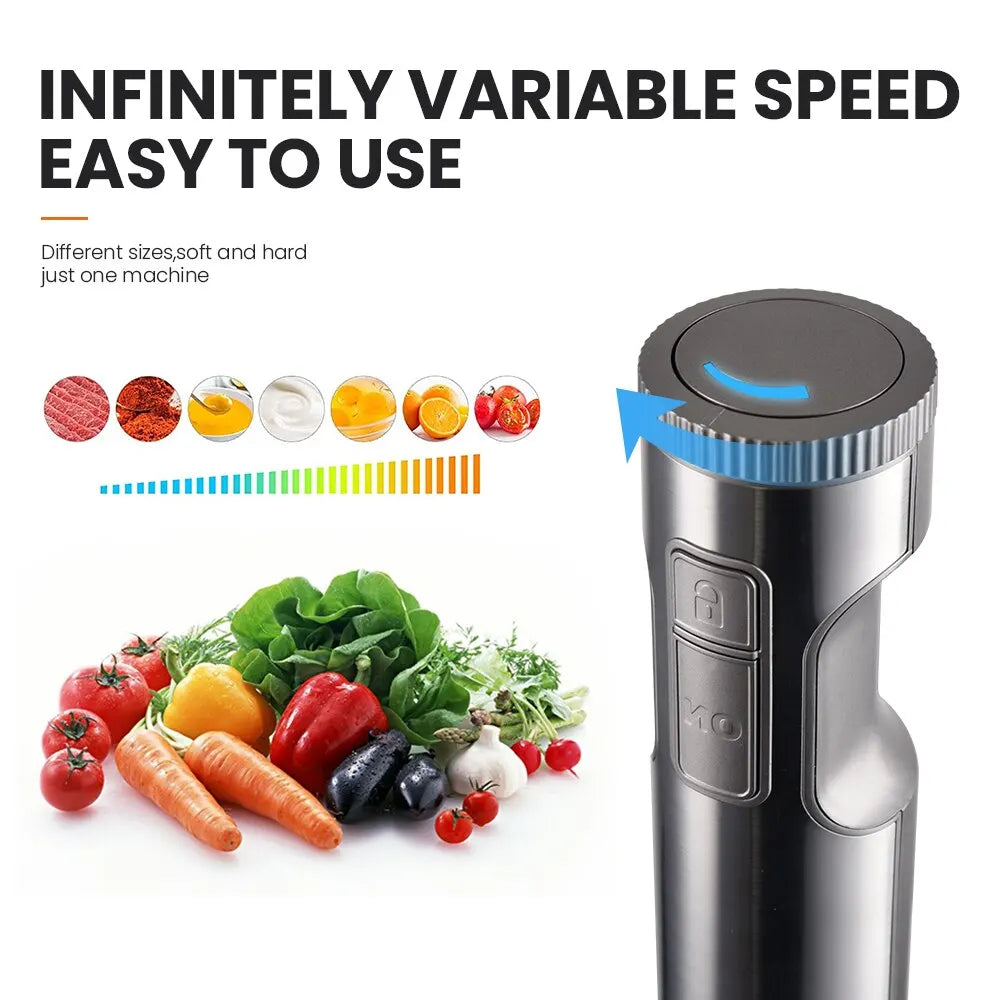 MIUI Hand Immersion Blender 1000W Powerful 4-in-1,Stainless Steel  Juicer & Blender  The Khan Shop