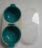 Microwave Egg Poacher Food Grade Cookware Double Cup Egg Boiler KHAN SHOP LLC made in cookware Blue