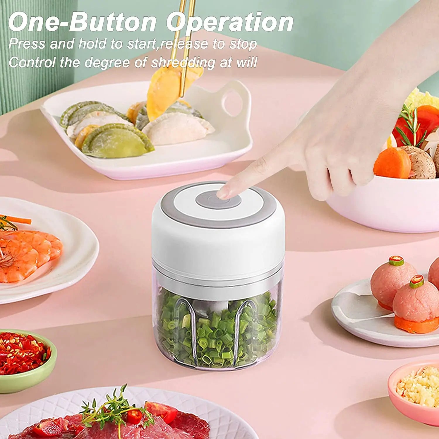 Mini Electric Garlic Chopper 100ML/250ML USB Garlic Grinder Mini Vegetable Chili Masher  Juicer & Blender  The Khan Shop