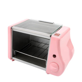 Mini Multifunction maker Toaster electric Baking Bakery roast Oven grill fried eggs  oven pink The Khan Shop