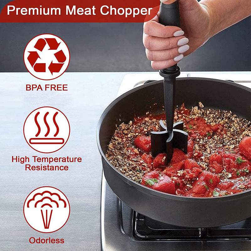 Multifunctional Meat Chopper Heat Resistant Meat Masher Nylon Hamburger Chopper KHAN SHOP LLC made in cookware