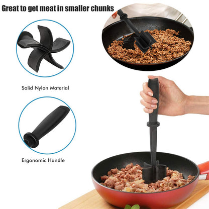 Multifunctional Meat Chopper Heat Resistant Meat Masher Nylon Hamburger Chopper KHAN SHOP LLC made in cookware