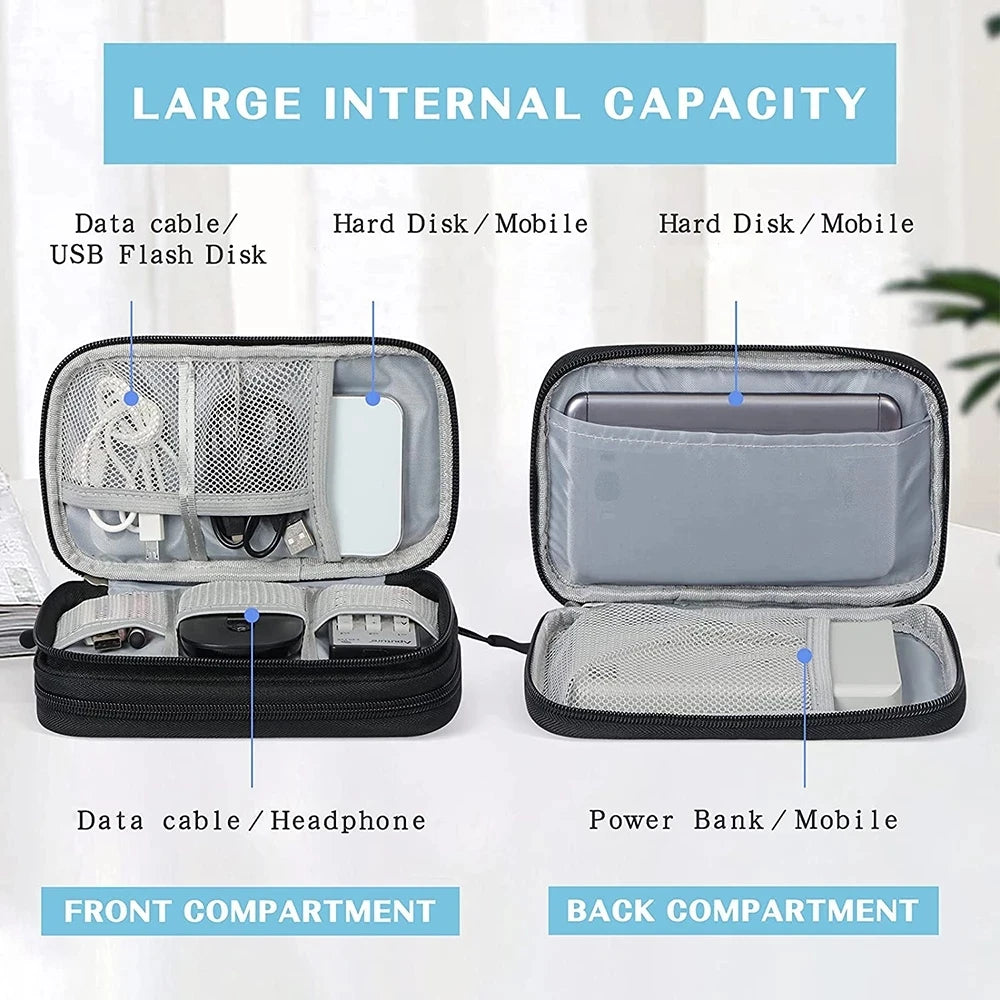 NEW Travel Organizer Bag Cable Storage Organizers Pouch Carry Case  Portable Storage  The Khan Shop
