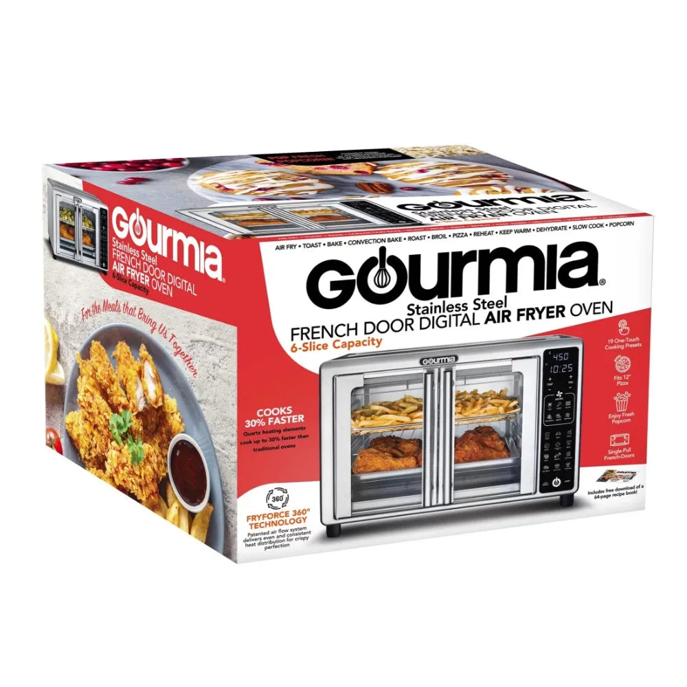 New Gourmia 6-Slice Digital Toaster Oven Air Fryer  oven  The Khan Shop