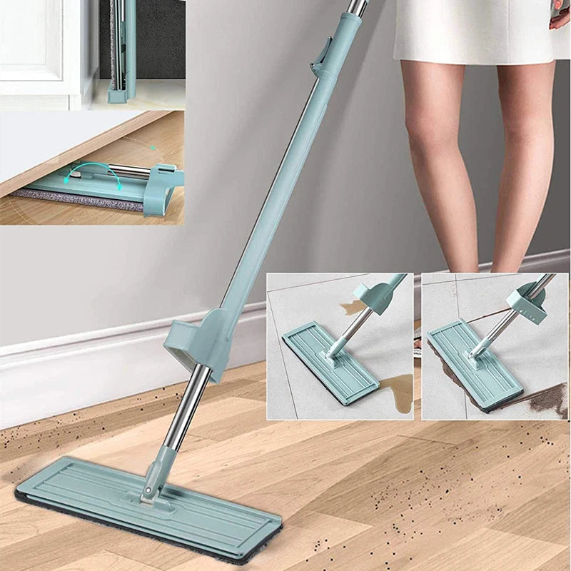 Newest Microfiber Flat Mop Hand Free Squeeze Cleaning Floor Mop KHAN SHOP LLC house power washer