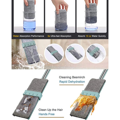 Newest Microfiber Flat Mop Hand Free Squeeze Cleaning Floor Mop KHAN SHOP LLC house power washer