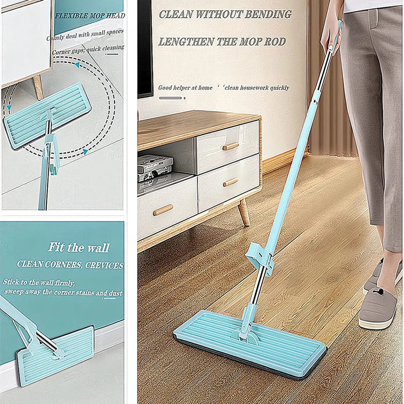 Newest Microfiber Flat Mop Hand Free Squeeze Cleaning Floor Mop KHAN SHOP LLC house power washer