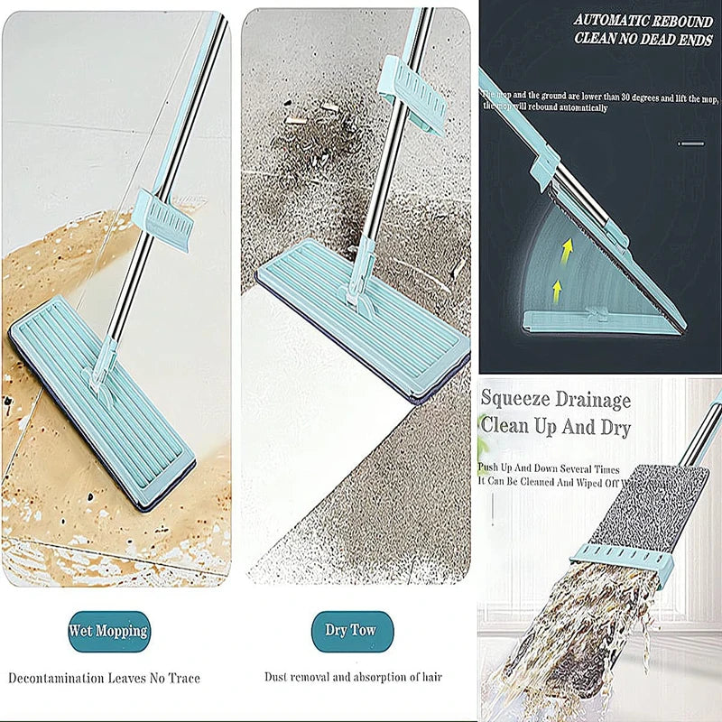 Newest Microfiber Flat Mop Hand Free Squeeze Cleaning Floor Mop KHAN SHOP LLC house power washer