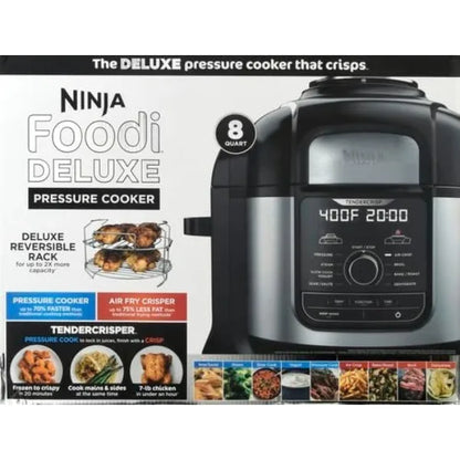 Ninja FD401 Foodi 12-in-1 Deluxe XL 8 qt. Pressure Cooker & Air Fryer KHAN SHOP LLC ninja air fryer