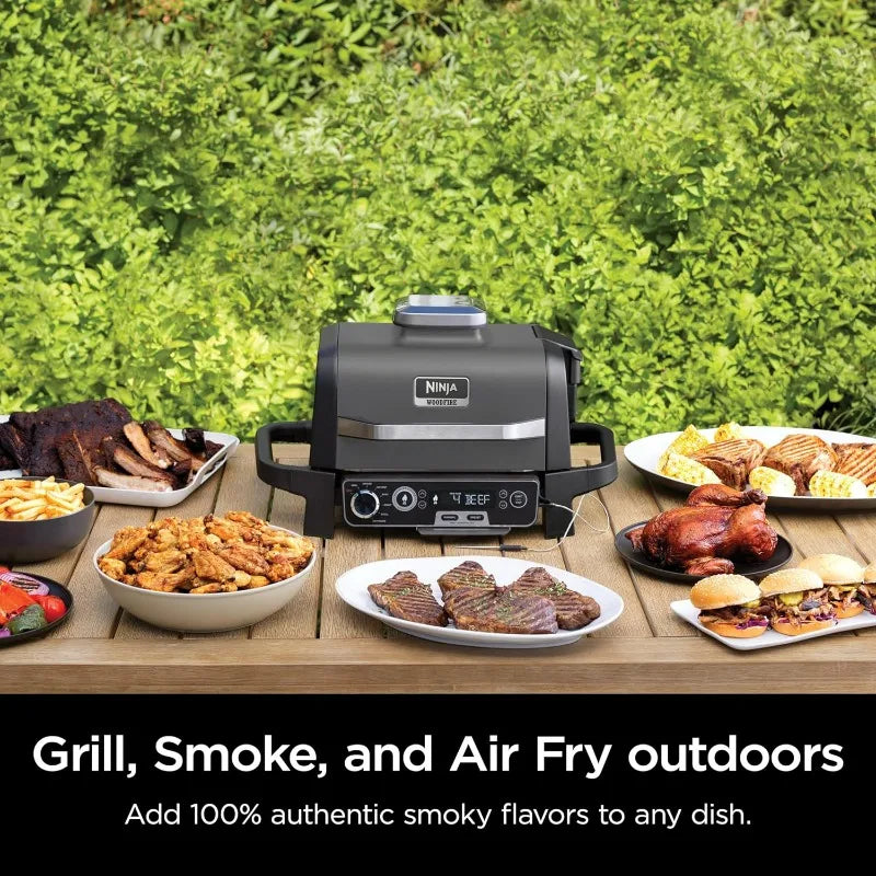 Ninja OG751BRN Woodfire Pro Outdoor Grill & Smoker with Built-In Thermometer KHAN SHOP LLC ninja air fryer