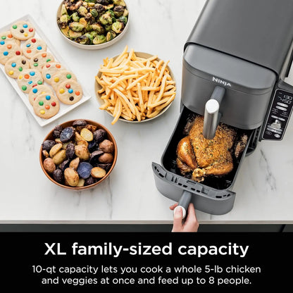 Ninja SL401 DoubleStack XL 2-Basket Air Fryer, DoubleStack Technology KHAN SHOP LLC ninja air fryer