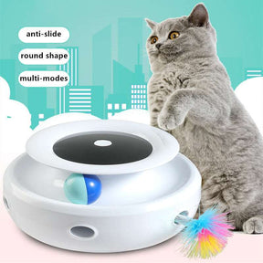 Fun Cat Supplies Toy Electric Self Hi Feather Cat Toy - White / Labelable, Blue / Labelable, Orange / Labelable- KHAN SHOP LLC 1