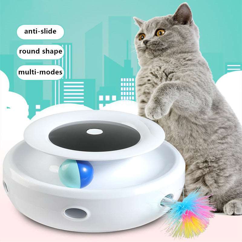 Fun Cat Supplies Toy Electric Self Hi Feather Cat Toy - White / Labelable, Blue / Labelable, Orange / Labelable- KHAN SHOP LLC 1