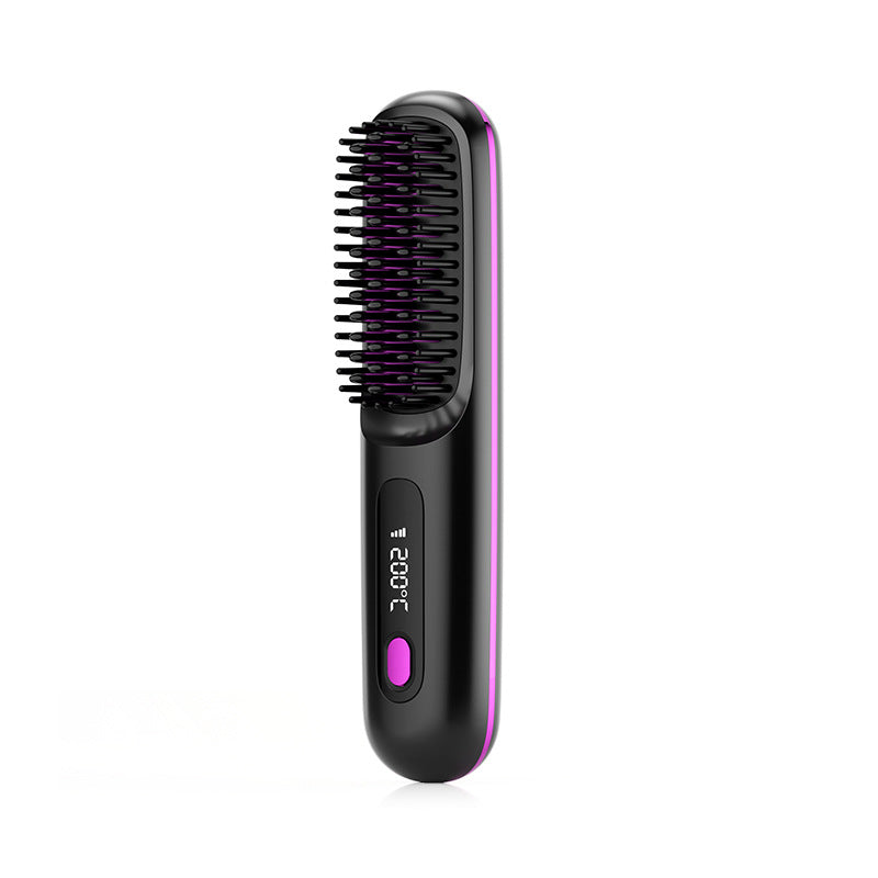 2 In 1 Straight Hair Comb Wireless Hair Straightener Brush The Khan Shop