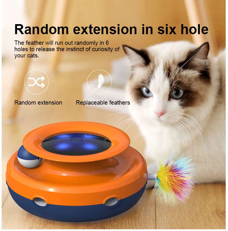 Fun Cat Supplies Toy Electric Self Hi Feather Cat Toy - White / Labelable, Blue / Labelable, Orange / Labelable- KHAN SHOP LLC 7