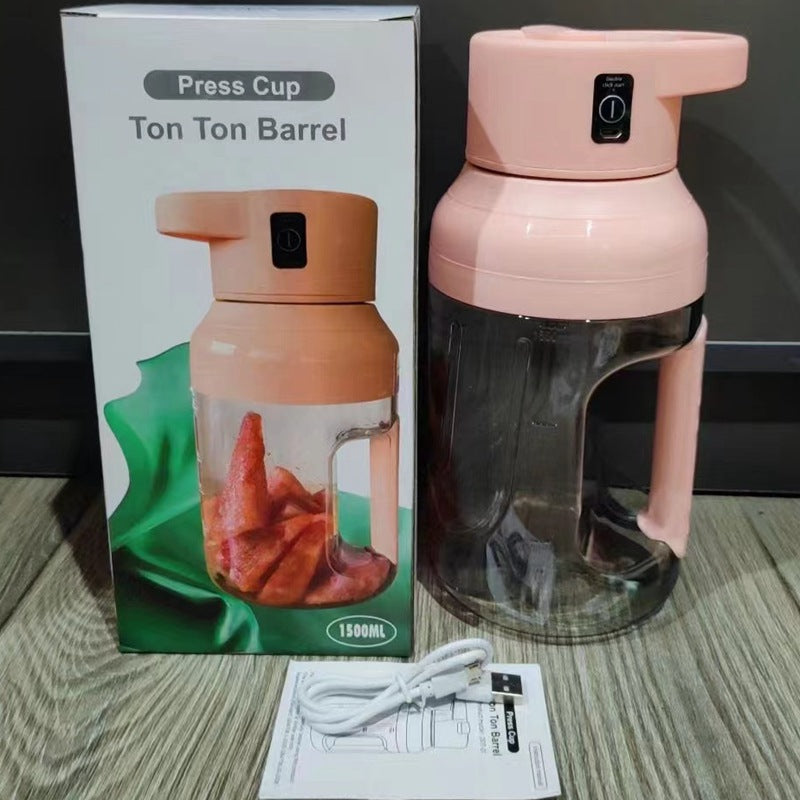 New Arrival Summer Electric Juicer Portable Large Capacity 1500ml  Sipper & Bottle Pink The Khan Shop