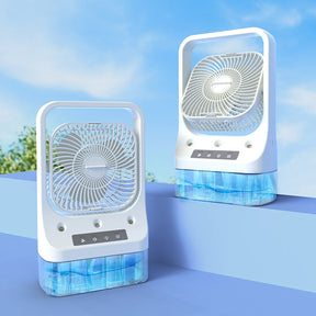 Household Cooling Fan Usb Rechargeable Head Adjustable Air Cooling Water The Khan Shop