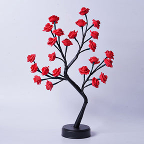 Table Lamp Flower Tree Rose Lamps  Table Lamps Red-Rose-Usb-Plug-In The Khan Shop