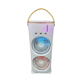 Double-ended Spray Fan Portable Humidifier Fan Air Conditioner  Portable Air Conditioner White-45x21x10 The Khan Shop