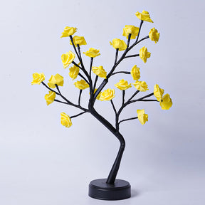 Table Lamp Flower Tree Rose Lamps  Table Lamps Yellow-Rose-Usb-Plug-In The Khan Shop