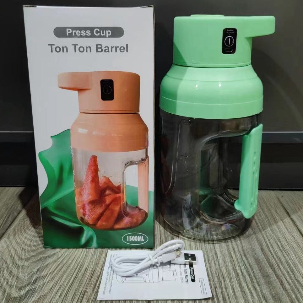 New Arrival Summer Electric Juicer Portable Large Capacity 1500ml  Sipper & Bottle Emerald-Green The Khan Shop