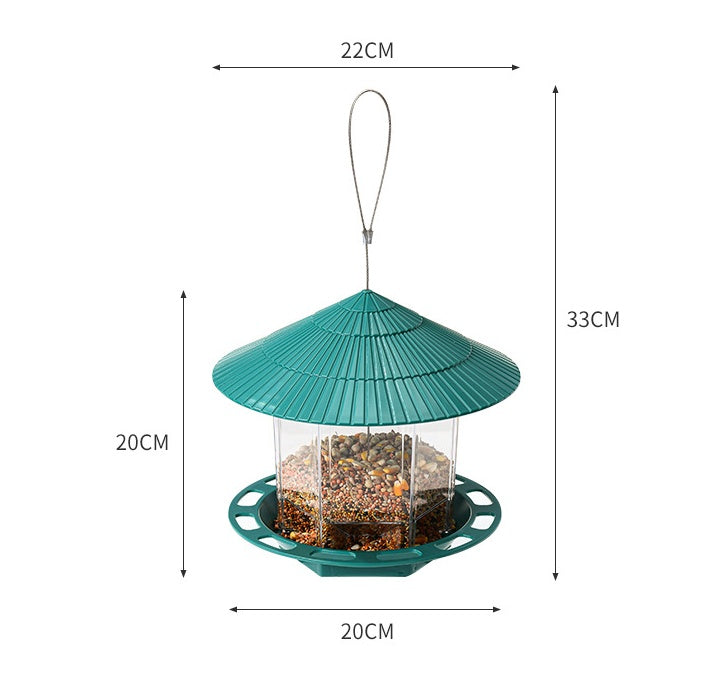 Outdoor Garden Hanging Transparent Bird Feeder KHAN SHOP LLC garden