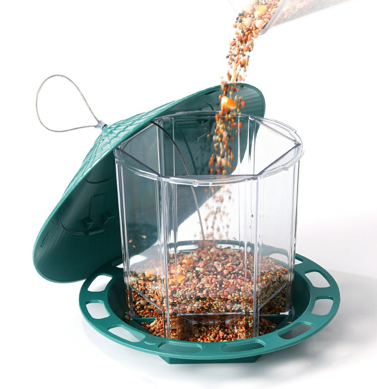 Outdoor Garden Hanging Transparent Bird Feeder KHAN SHOP LLC garden