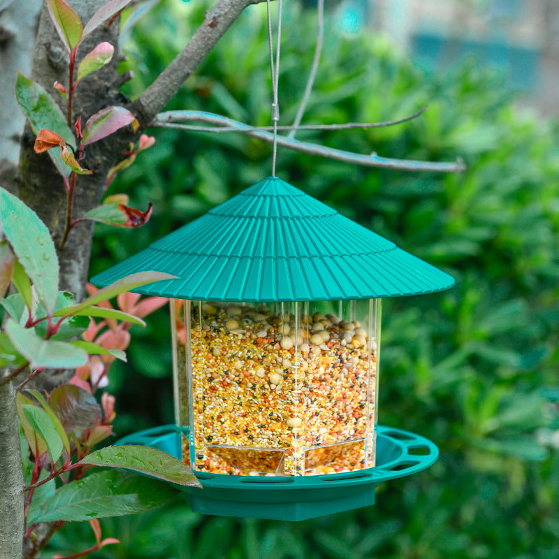 Outdoor Garden Hanging Transparent Bird Feeder KHAN SHOP LLC garden