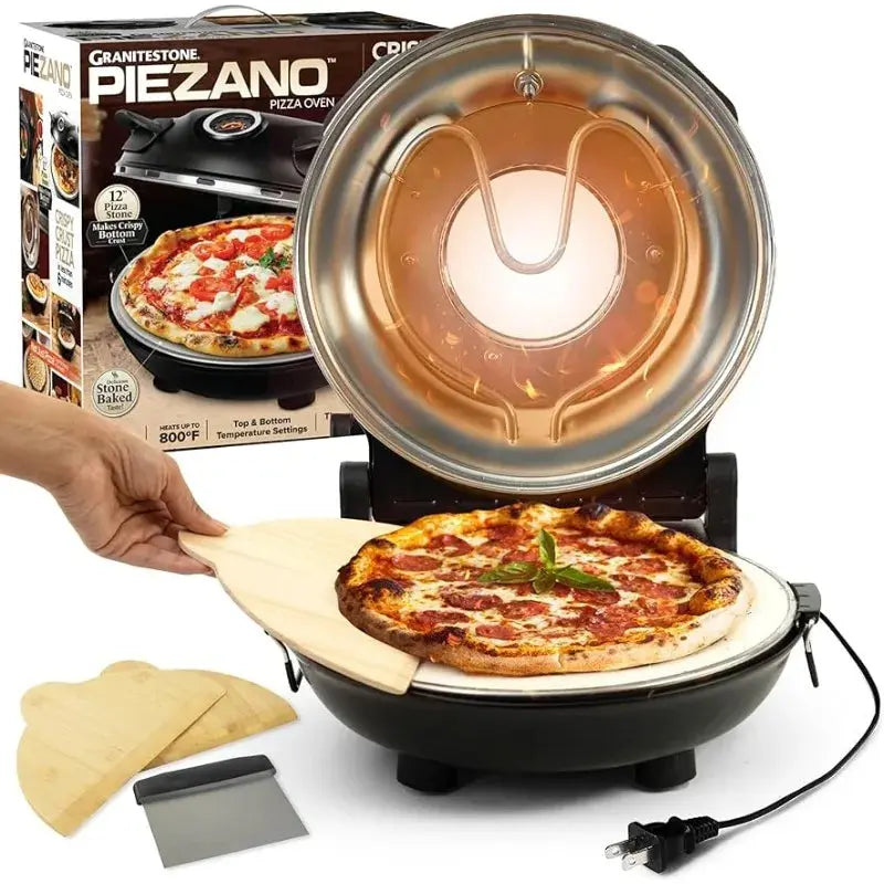 Piezano Pizza Oven by Granitestone – Electric Pizza Oven Indoor Portable -  oven KHAN SHOP LLC 