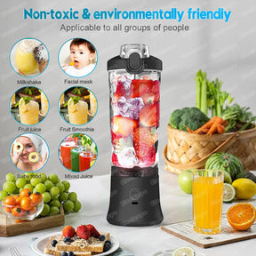 Portable Electric Juicer Fruit Mixers 600ML Blender with 4000mAh USB Rechargeable  Juicer & Blender  The Khan Shop