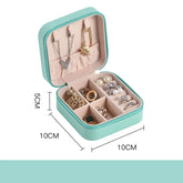 Portable Mini Jewelry Storage Box Travel Organizer Jewelry Case Leather Storage  Portable Storage Green The Khan Shop