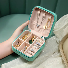 Portable Mini Jewelry Storage Box Travel Organizer Jewelry Case Leather Storage  Portable Storage  The Khan Shop