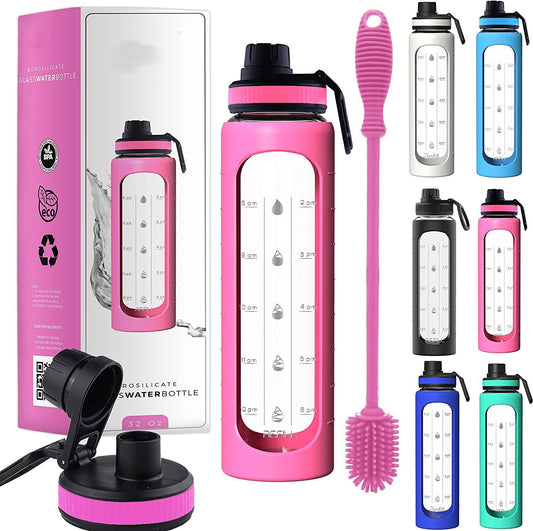 Portable Sports Water Bottle With Large Capacity Kitchen Gadgets KHAN SHOP LLC bottle Pink