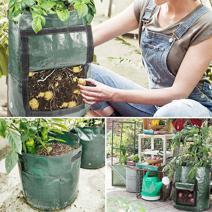 Potato Grow Bags Vegetable Planter Growing Bag DIY Fabric Grow Pot Outdoor Garden Pots Garden Tools Veget Garden KHAN SHOP LLC garden