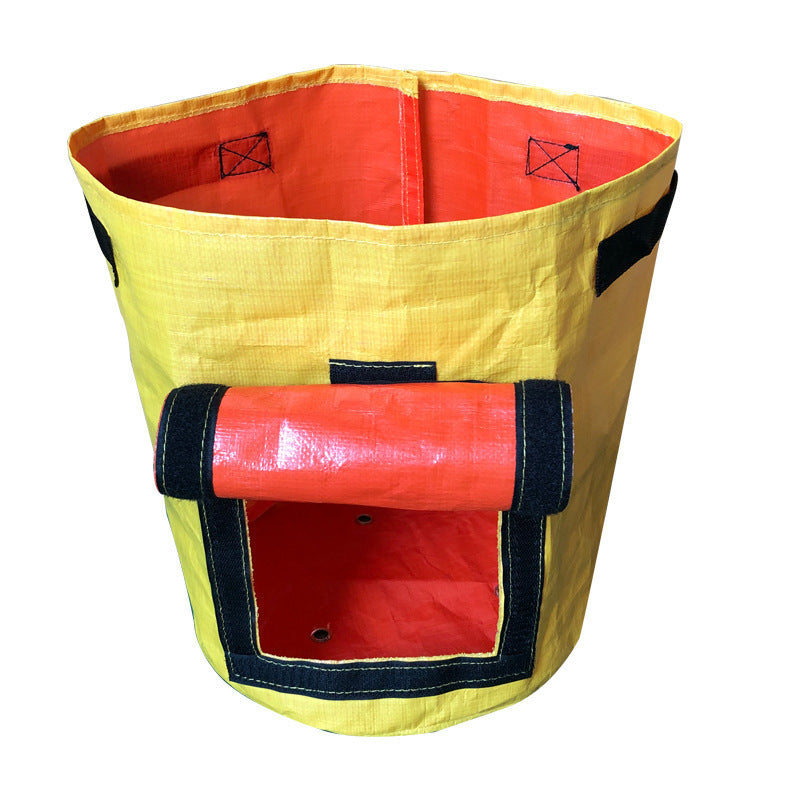 Potato Grow Bags Vegetable Planter Growing Bag DIY Fabric Grow Pot Outdoor Garden Pots Garden Tools Veget Garden KHAN SHOP LLC garden Yellow-18x15cm