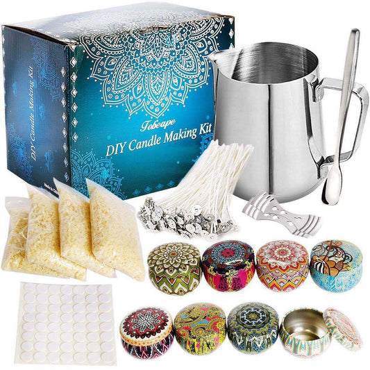 Practical DIY Candle Making Kit Candles Craft Tool Set Pouring Pot Wicks Wax Kit The Khan Shop Household As-shown