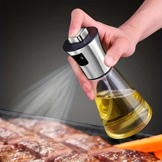 Pressurized Oil Spray Bottle - 304 Stainless Steel and Glass - Ideal for Cooking -  Kitchen Tools and Gadgets KHAN SHOP LLC 