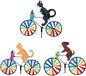 Puppy Animal On Bike Diy Windmill Animal Bicycle Wind Spinner Whirligig Garden Lawn Decorative Gadgets Kids Outdoor Toys KHAN SHOP LLC garden 3in1